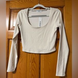 Workshop Republic Clothing Cream Long Sleeve Tee